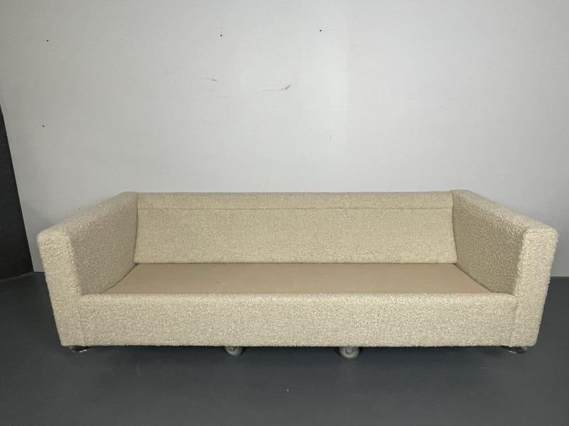 Mid Century Modern Sofa by Stendig, New Luxurious Boucle, Switzerland, 1950s - 11