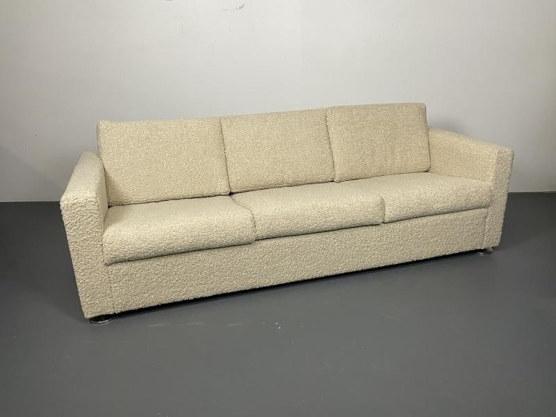 Mid Century Modern Sofa by Stendig, New Luxurious Boucle, Switzerland, 1950s - 2
