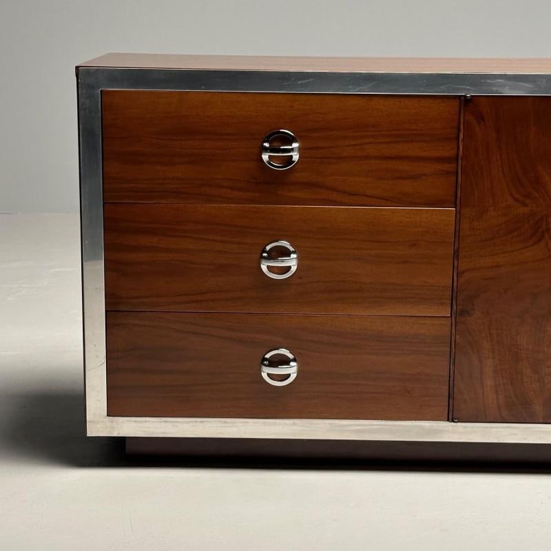 Mid-Century Modern Dresser / Sideboard by Milo Baughman, Chrome, Walnut - 6