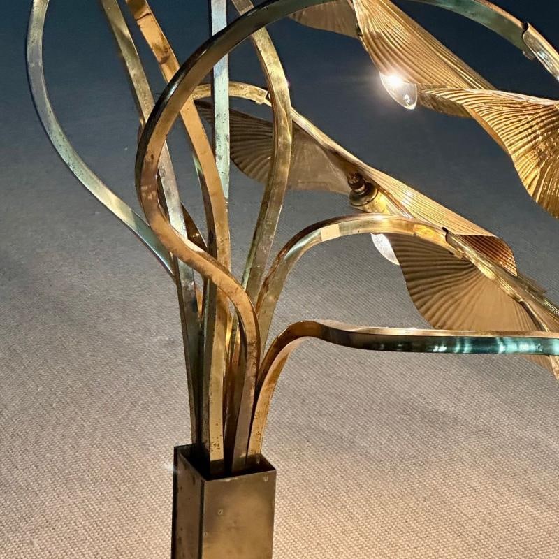 Italian Mid-Century Modern Tommaso Barbi Ginkgo Floor Lamp Bottega Gadda Massive - 10