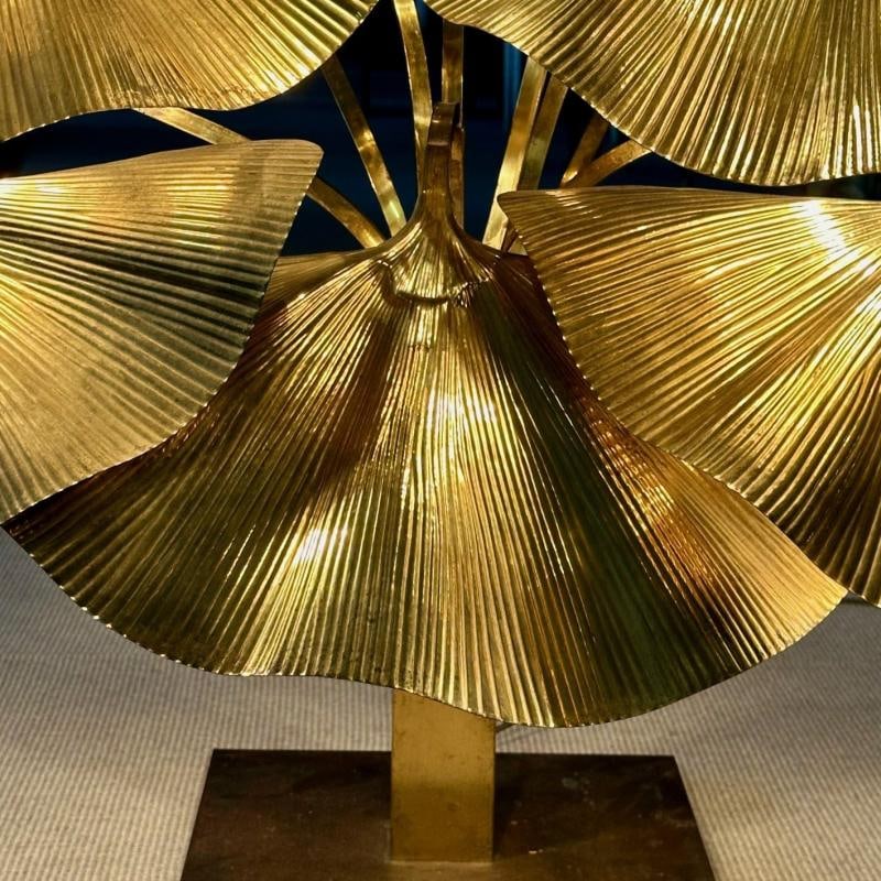 Italian Mid-Century Modern Tommaso Barbi Ginkgo Floor Lamp Bottega Gadda Massive - 11