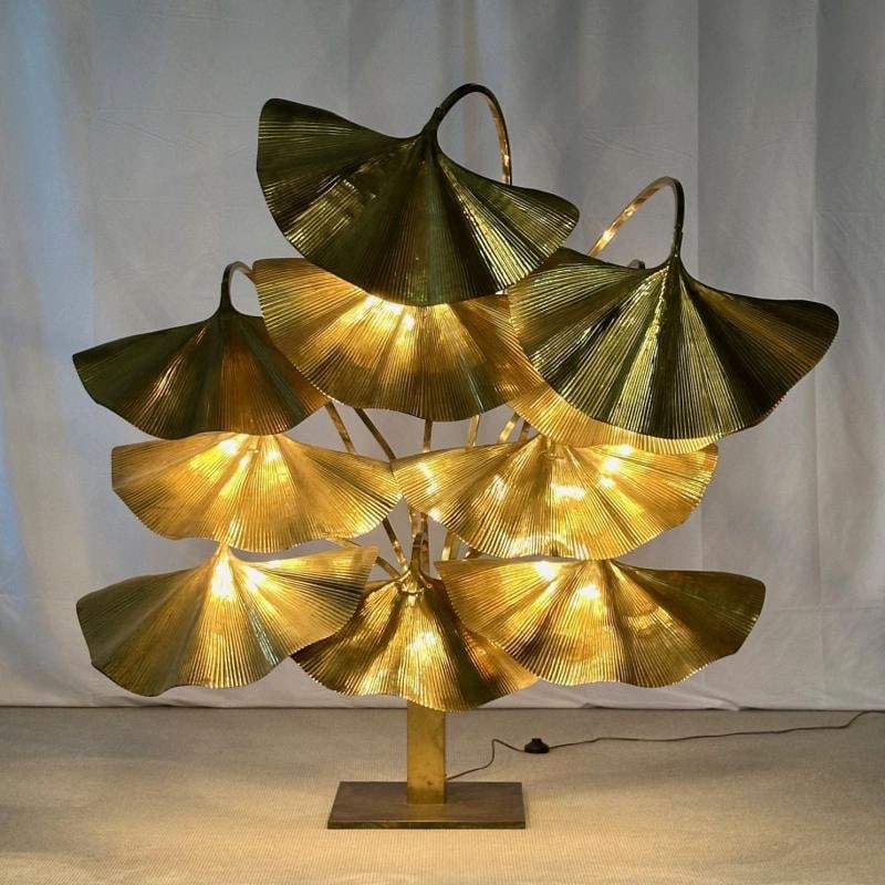 Italian Mid-Century Modern Tommaso Barbi Ginkgo Floor Lamp Bottega Gadda Massive - 5