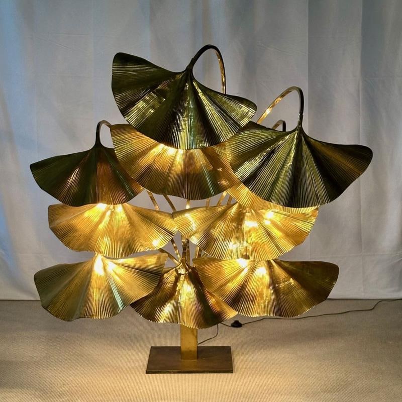 Italian Mid-Century Modern Tommaso Barbi Ginkgo Floor Lamp Bottega Gadda Massive - 6