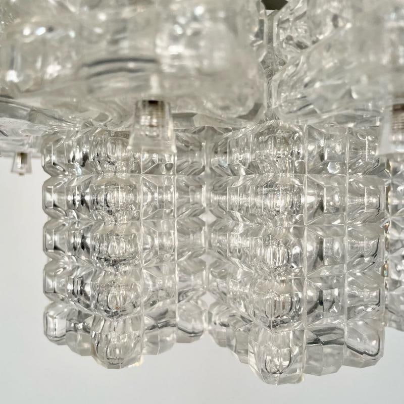 Small Austrian Mid-Century Modern Chandelier / Pendant by Kalmar, Three-Tier - 10
