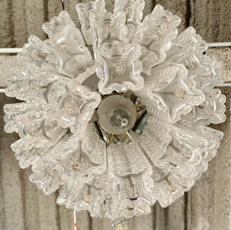 Small Austrian Mid-Century Modern Chandelier / Pendant by Kalmar, Three-Tier - 12