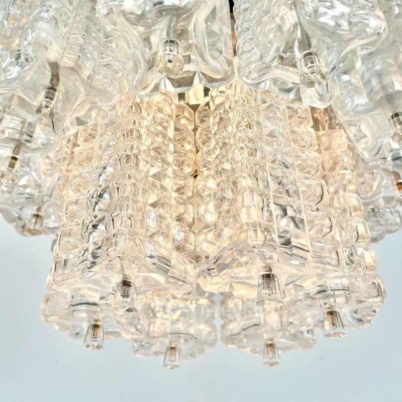 Small Austrian Mid-Century Modern Chandelier / Pendant by Kalmar, Three-Tier - 9