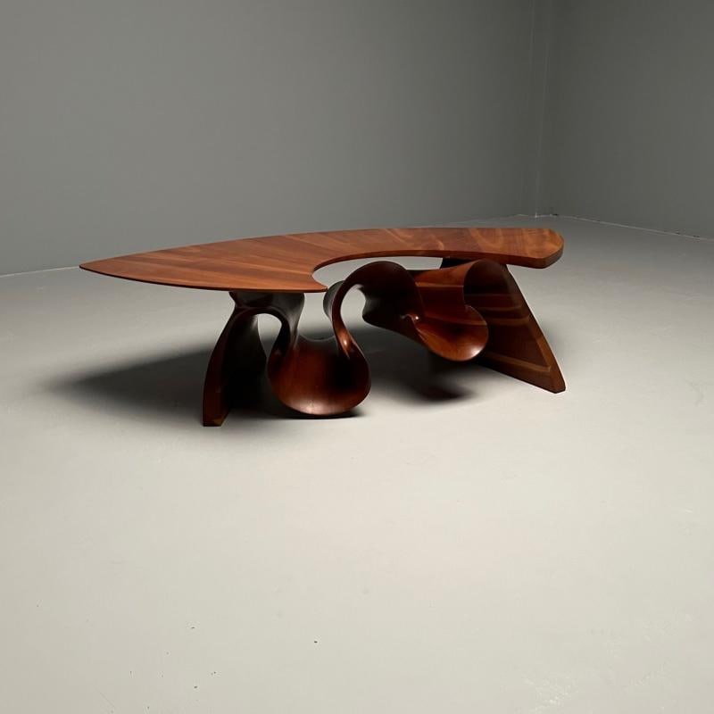 Peter Michael Adams, Mid-Century, Sculptural Coffee Table, Walnut, USA, 1970s - 2