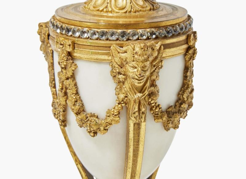 Tiffany & Co, French Louis XVI, Clock, Garniture Set, Bronze, Marble, France - 3