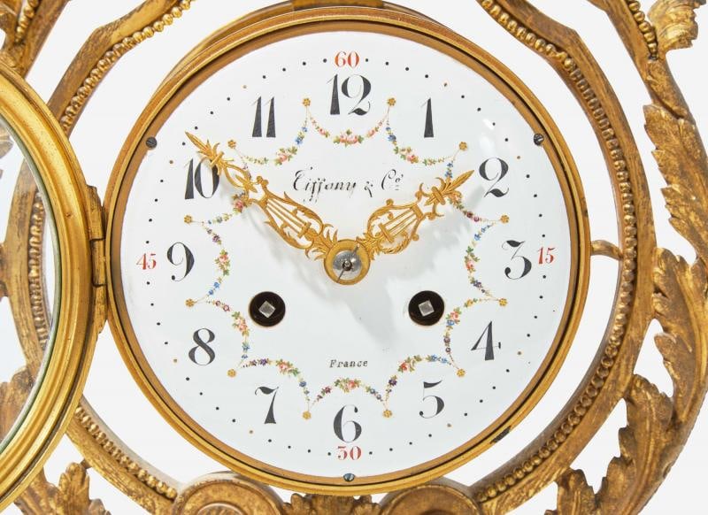 Tiffany & Co, French Louis XVI, Clock, Garniture Set, Bronze, Marble, France - 5