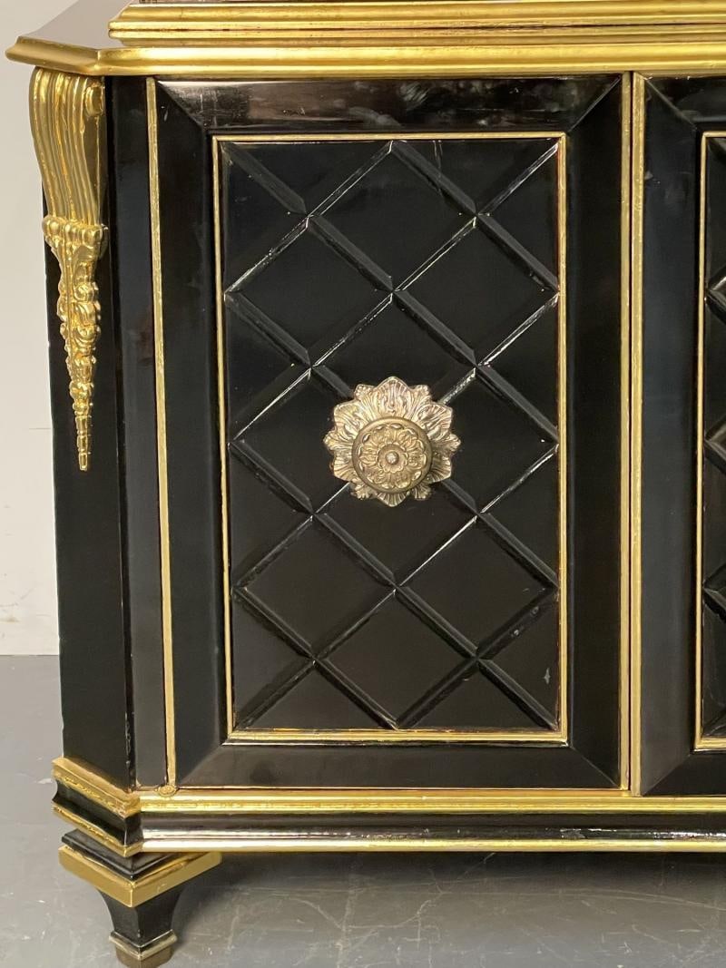 Hollywood Regency Style Bookcase / China Cabinet, Ebonized, Grosfeld House - 8