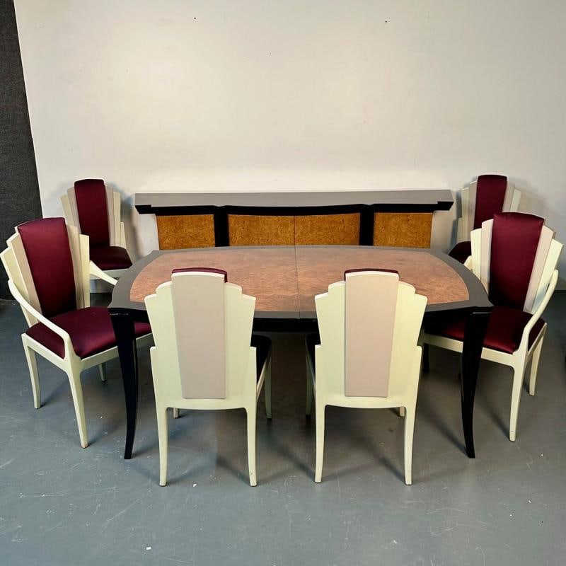 Vladimir Kagan Eva Dining Set, Sideboard, Table, Six Chairs, Labeled, Provenance - 4