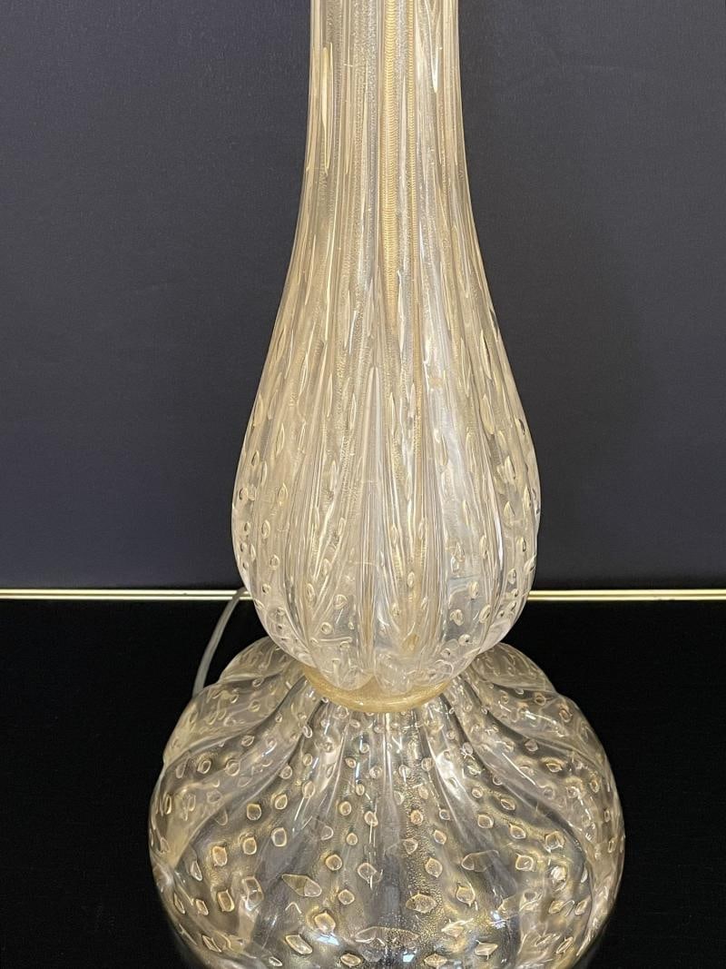 Large Italian Murano Glass Table Lamp, Mid-Century Modern, Barovier Toso Style - 6