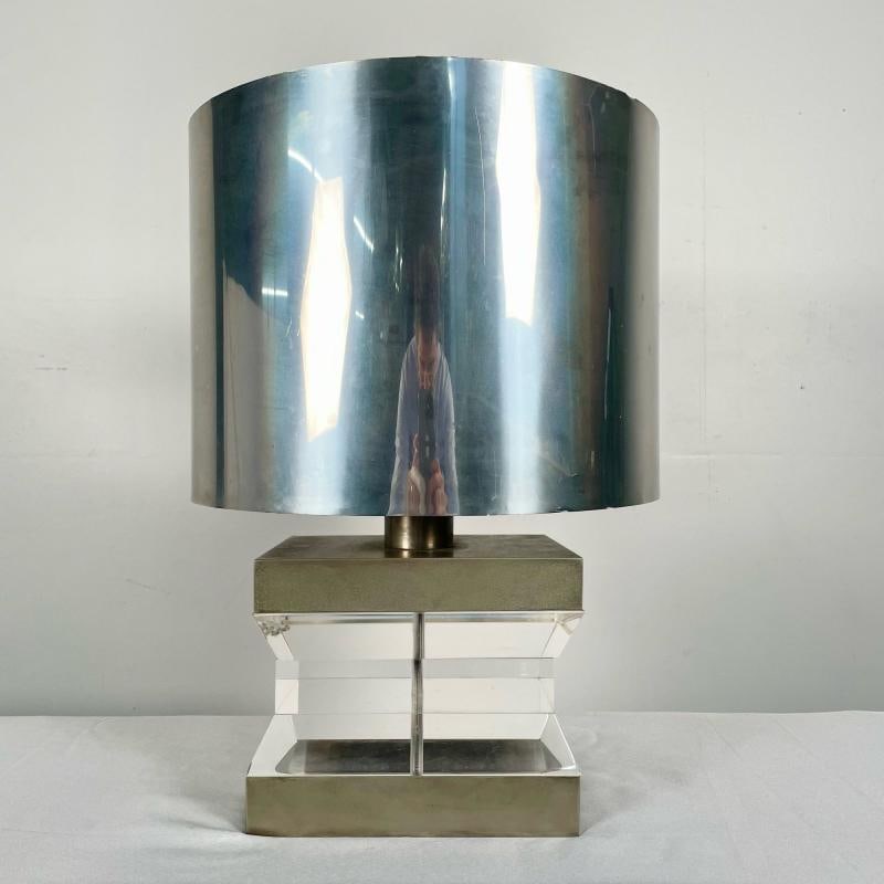Mid-Century Modern Lucite and Chrome Table / Desk Lamp, Karl Springer Style - 2