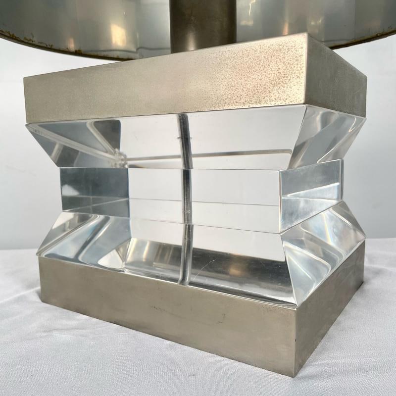 Mid-Century Modern Lucite and Chrome Table / Desk Lamp, Karl Springer Style - 6