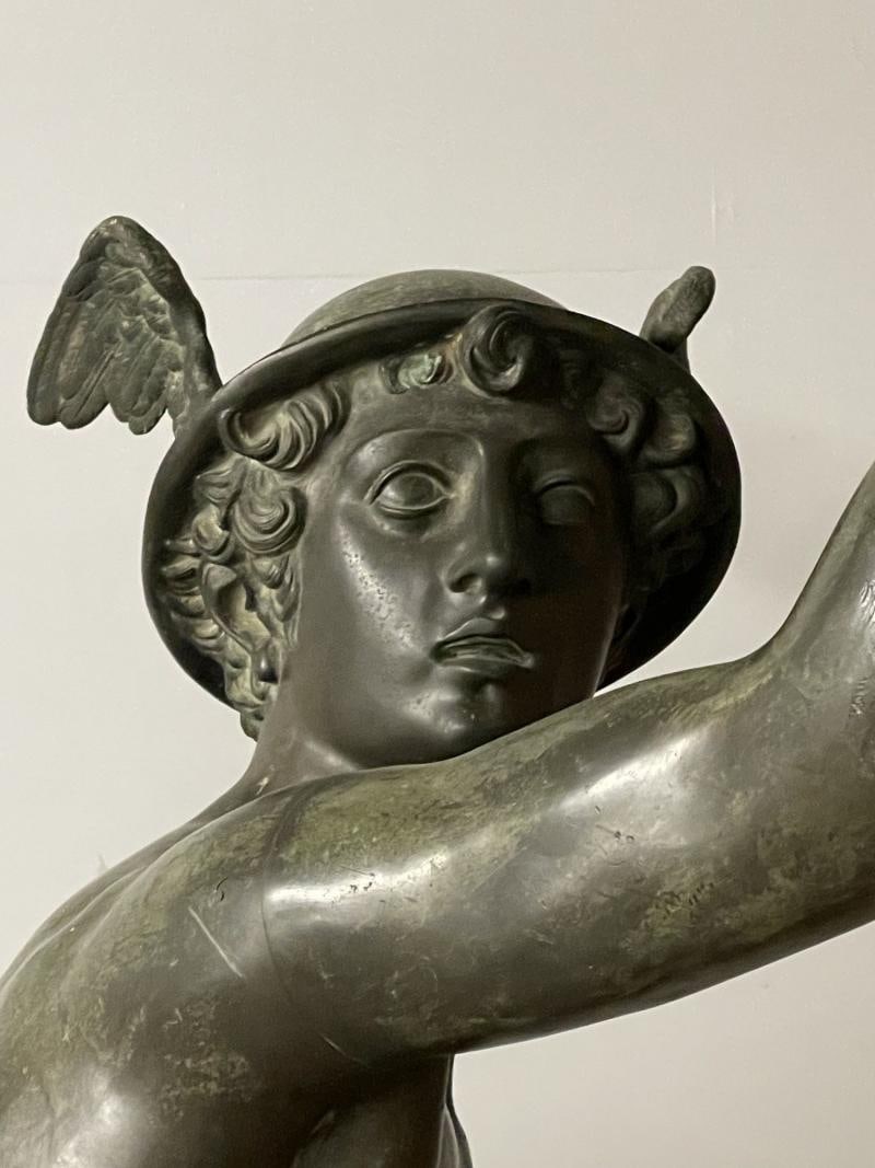 French Artist, Life-Size Statue of Hermes, Bronze, France, 18th Century - 9