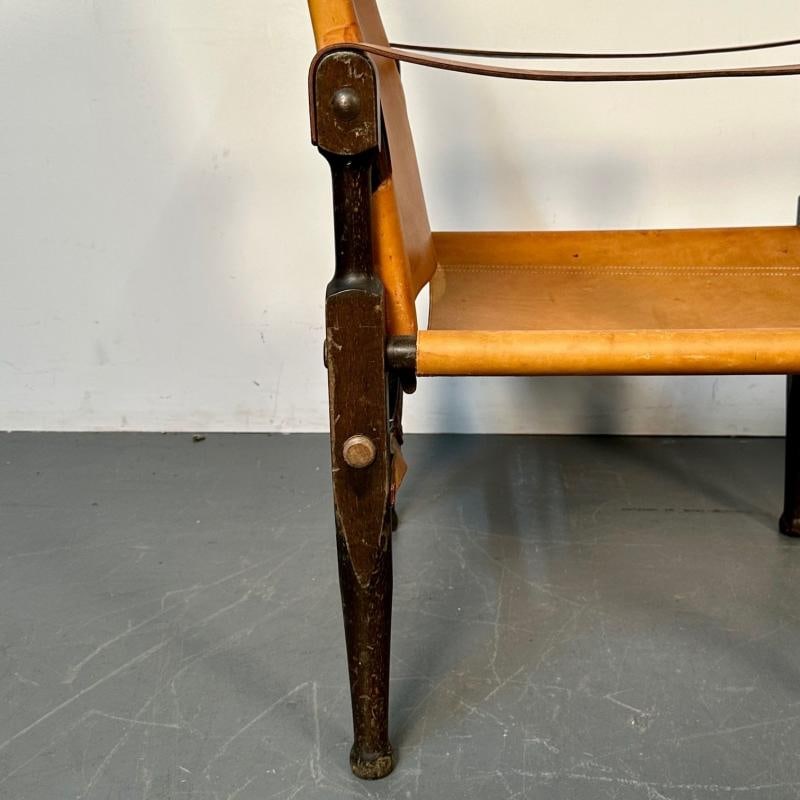 Pair of Kaare Klint Danish Mid-Century Modern Safari Lounge Chairs, Rasmussen - 12