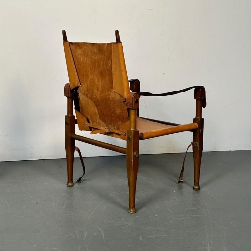 Pair of Kaare Klint Danish Mid-Century Modern Safari Lounge Chairs, Rasmussen - 7