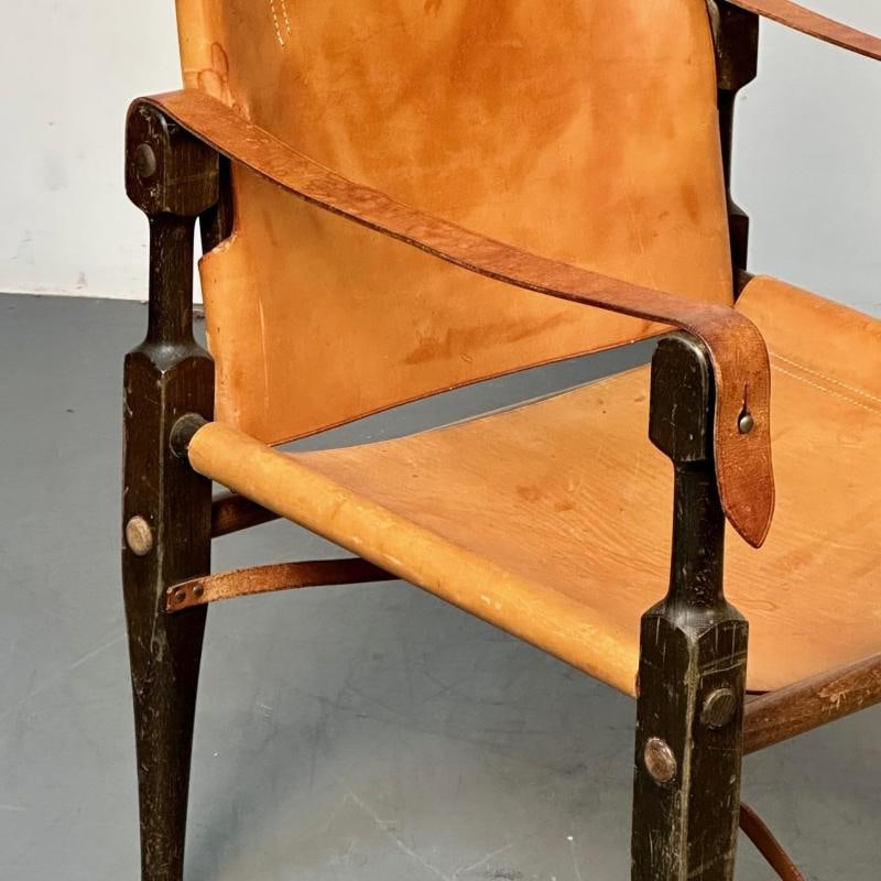 Pair of Kaare Klint Danish Mid-Century Modern Safari Lounge Chairs, Rasmussen - 9