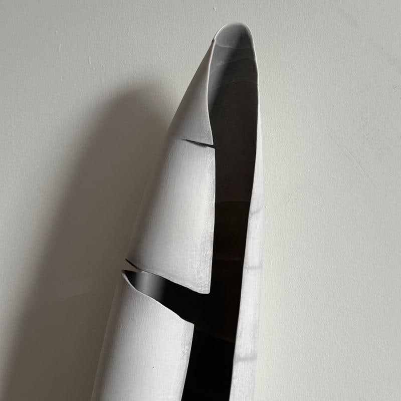 Contemporary Porcelain Wall Art / Hanging Vessel by Ceramic Artist, Paula Murray - 5