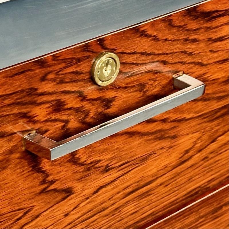 Mid-Century Modern Milo Baughman Rosewood Dresser for John Stuart, Chrome Accent - 12