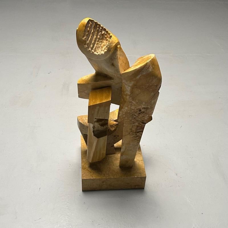 Mid-Century Modern Abstract Marble Sculpture / Statue, Signed and Dated, 1983 - 12