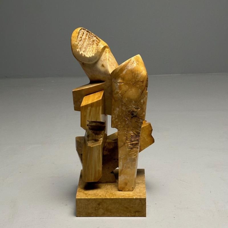 Mid-Century Modern Abstract Marble Sculpture / Statue, Signed and Dated, 1983 - 2