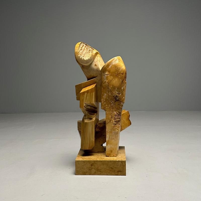 Mid-Century Modern Abstract Marble Sculpture / Statue, Signed and Dated, 1983 - 4