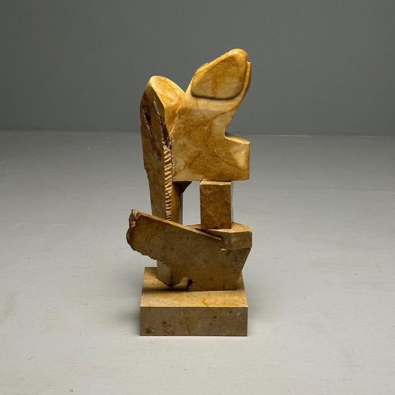 Mid-Century Modern Abstract Marble Sculpture / Statue, Signed and Dated, 1983 - 6