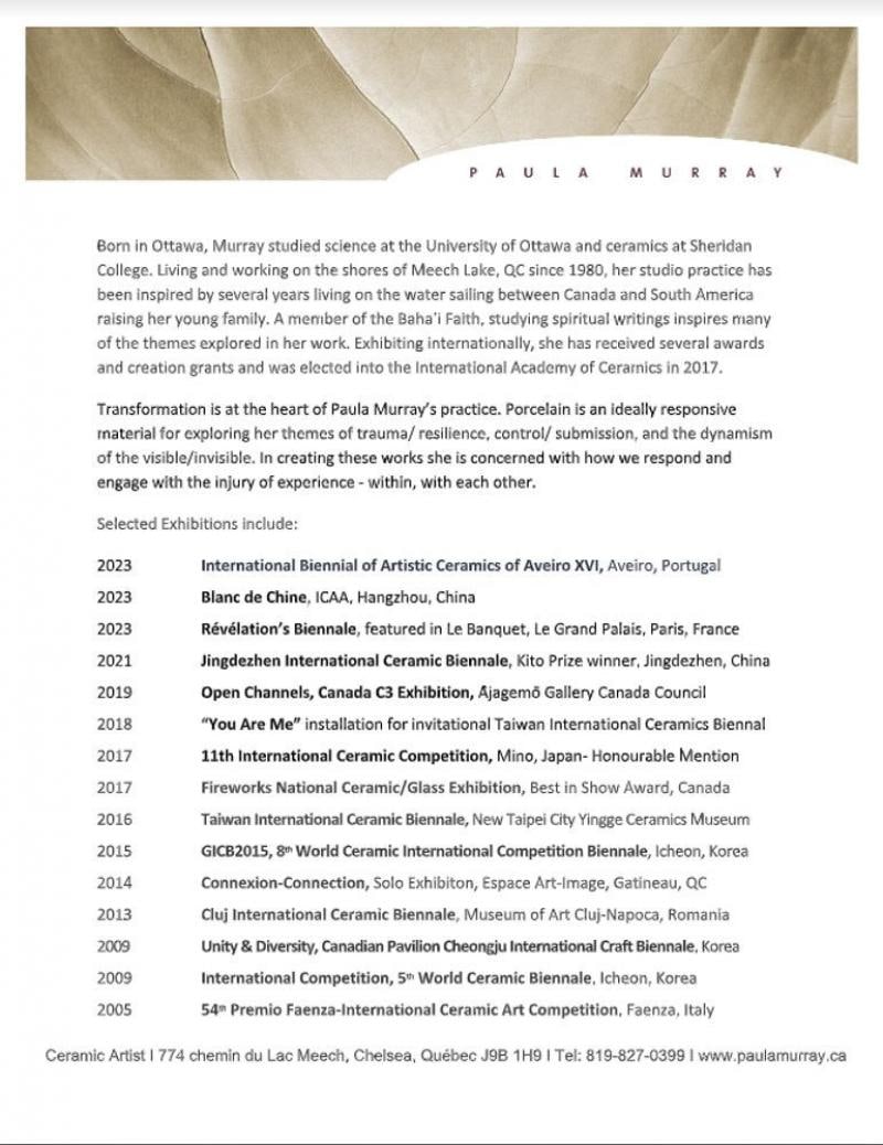 Contemporary Porcelain Wall Art by World Renowned Ceramic Artist, Paula Murray - 7