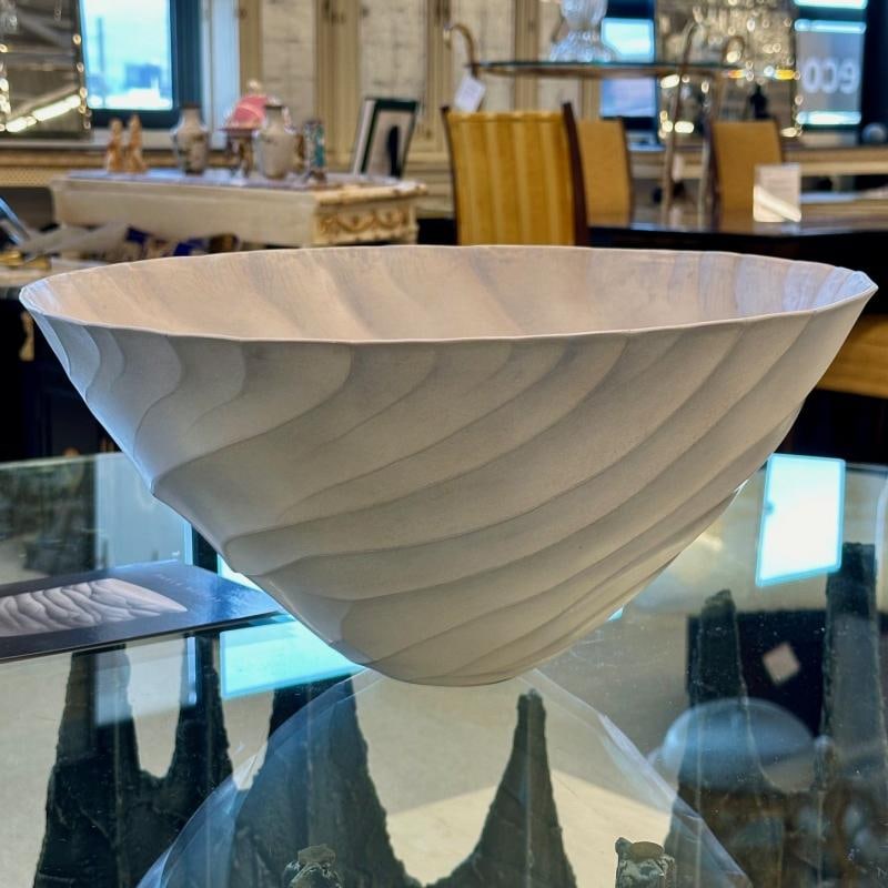 Contemporary Porcelain Bowl / Vessel by Ceramic Artist, Paula Murray, Light Blue - 5