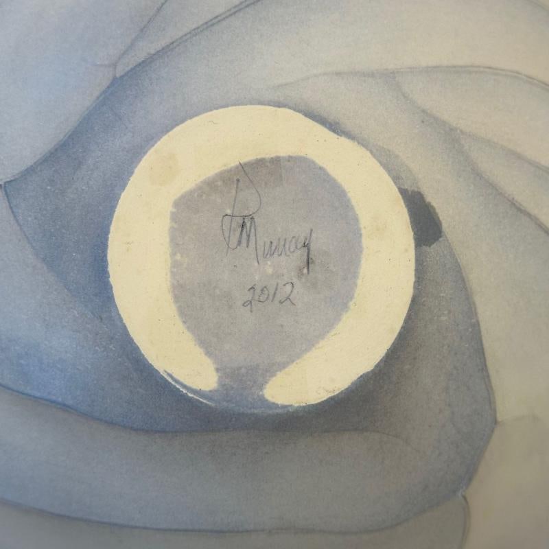 Contemporary Porcelain Bowl / Vessel by Ceramic Artist, Paula Murray, Light Blue - 7