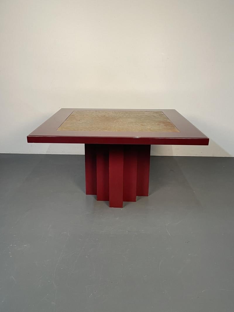 Georges Mathias Belgian Mid-Century Modern Dining, Center Table, Lacquer, Signed - 6