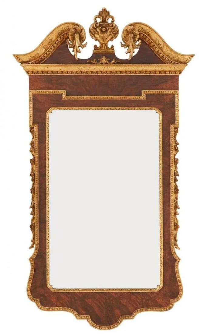 Pair of George II Style Pier / Console Mirrors, Burr Walnut and Parcel Gilt - 2