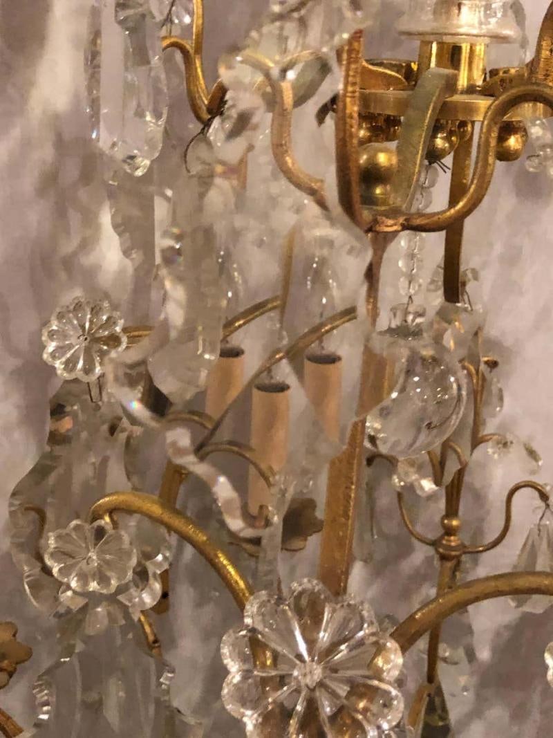 Fine Six-Light Cut Crystal and Brass Chandelier Newly Wired - 9