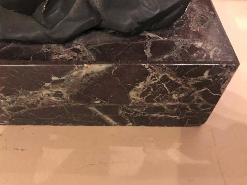 Large Gilded Eagle Marble-Top Console or Pedestal - 7