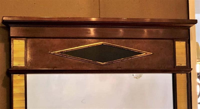 Fine Bronze Mounted Mahogany Ebonized Russian Neoclassical Wall Mirror - 2