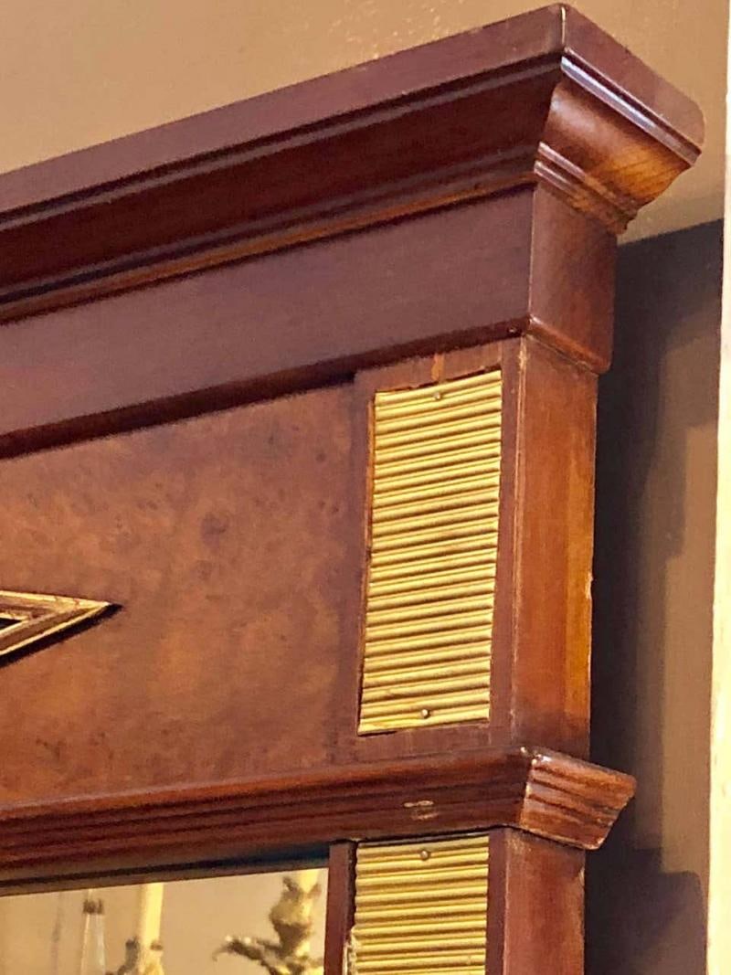 Fine Bronze Mounted Mahogany Ebonized Russian Neoclassical Wall Mirror - 7