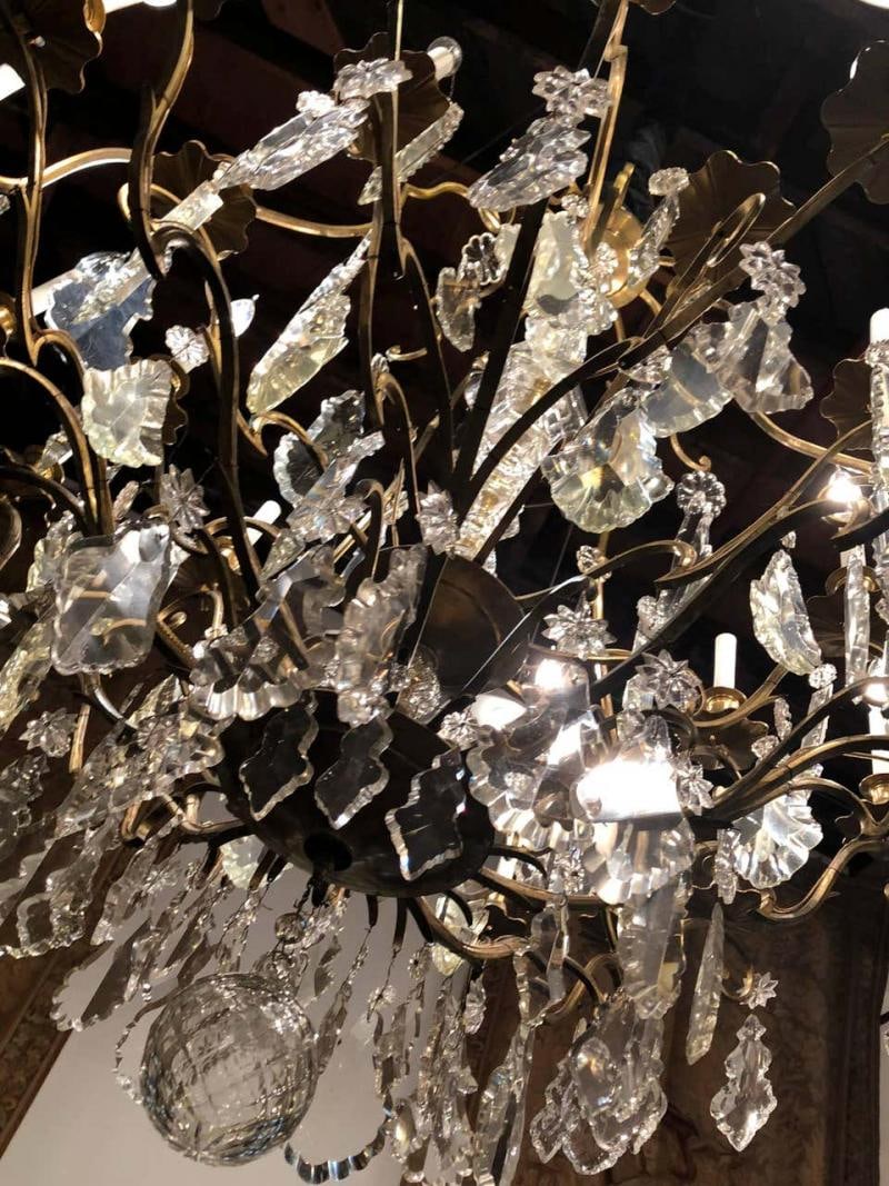 Bronze and Crystal Palatial Thirty-Light Chandelier - 12