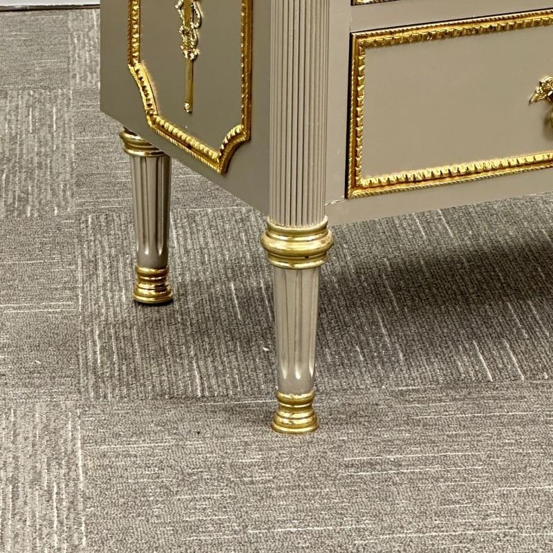 John Vesey Style, Hollywood Regency, Nightstands, Steel, Bronze, Marble, 2023 - 10
