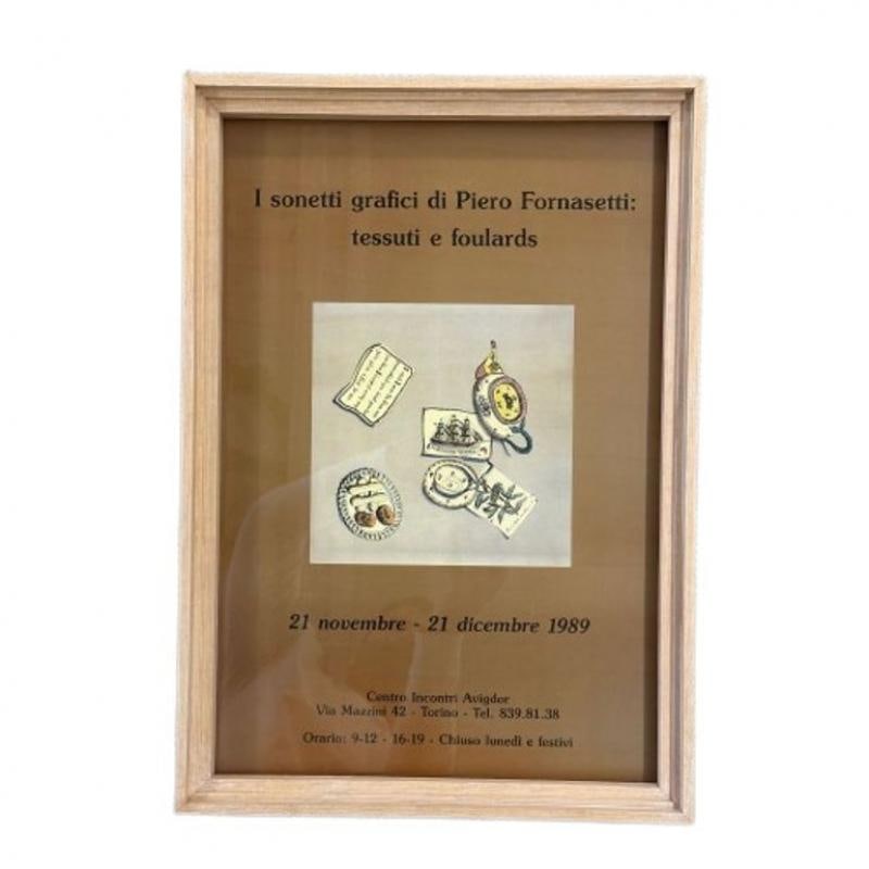 Mid-Century Modern Piero Fornasetti Exhibition Poster, Decorative Art, Framed - 2