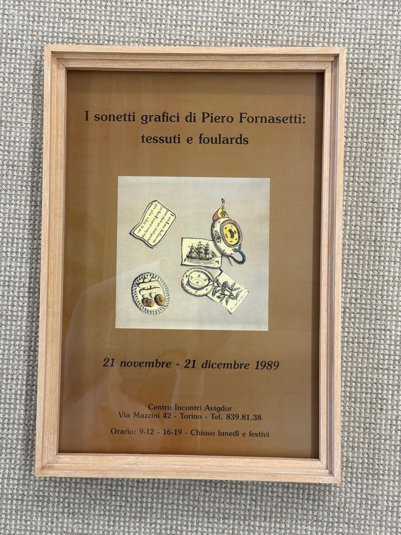 Mid-Century Modern Piero Fornasetti Exhibition Poster, Decorative Art, Framed - 4