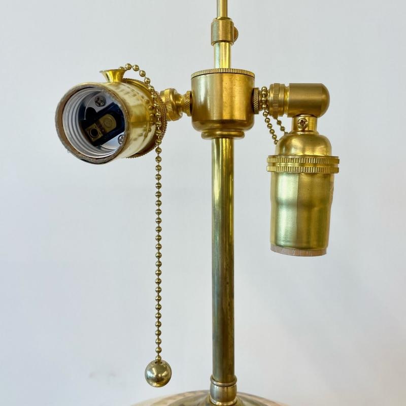 Single Large Mid-Century Modern Table Lamp, Mercury Glass, Brass, Jar, Urn Shape - 8