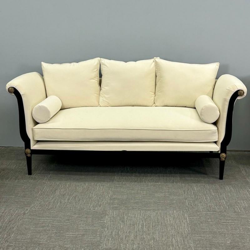 Pair of Steel and Bronze Sofas / Settees, Hollywood Regency, Peter Marino Style - 3