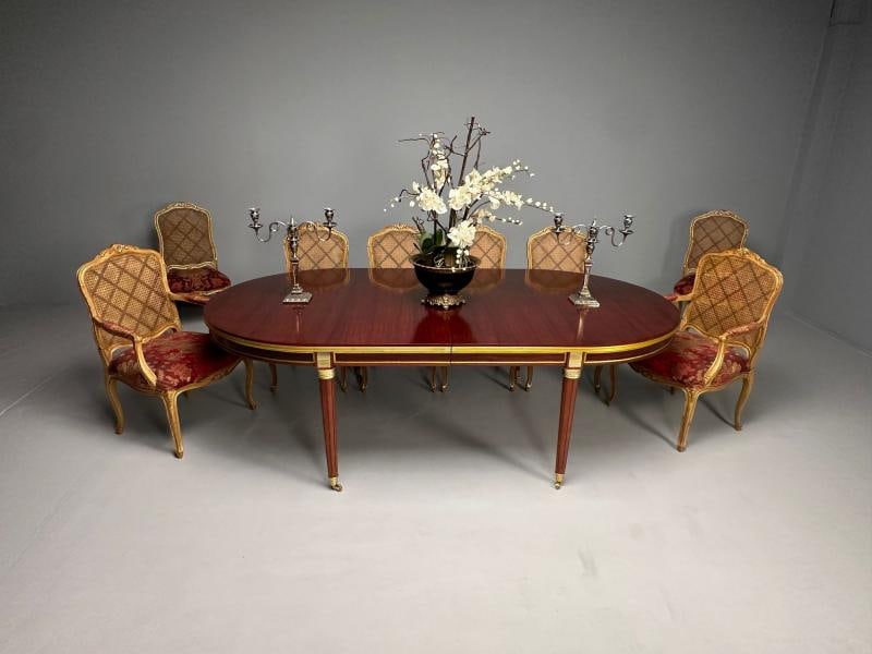 Monumental Louis XVI Hollywood Regency Dining Table, 15 Feet, Bronze Mounted - 7