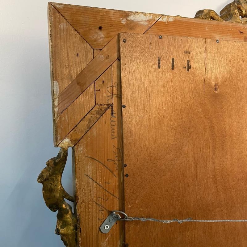 Louis XVI Style Gilt Wood Pier, Console, Wall Mirror, Beveled - 12