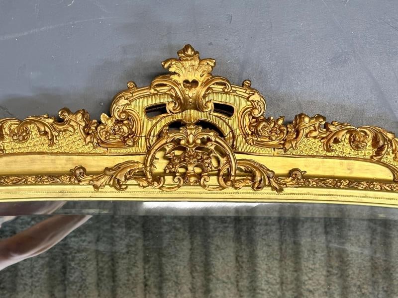 19th/ 20th Century Giltwood Wall / Console / Pier Mirror, Rectangular - 8