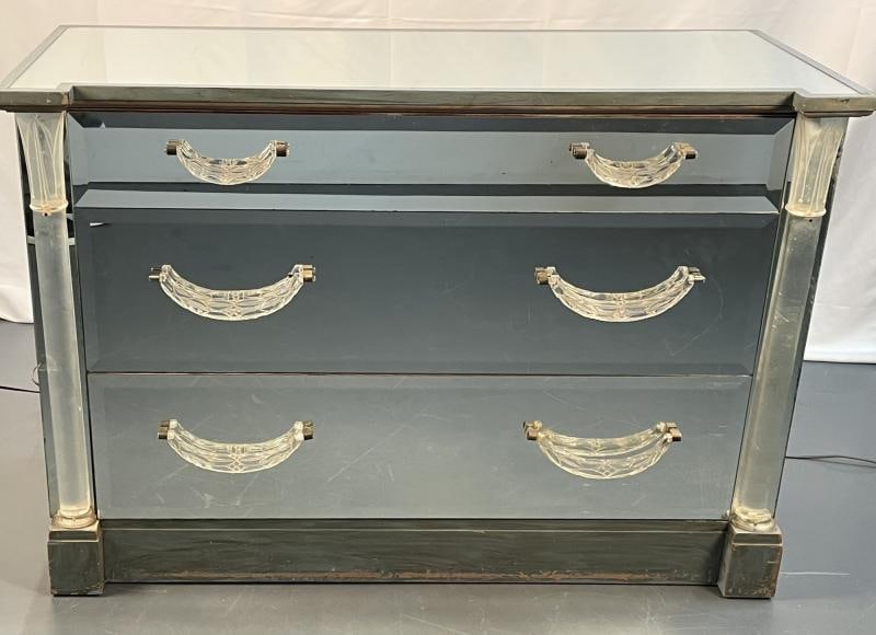 Mid-Century Modern Mirrored Grosfeld House Cabinet / Commode, Glassics, 1930s - 5