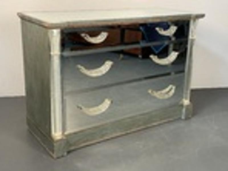 Mid-Century Modern Mirrored Grosfeld House Cabinet / Commode, Glassics, 1930s - 6
