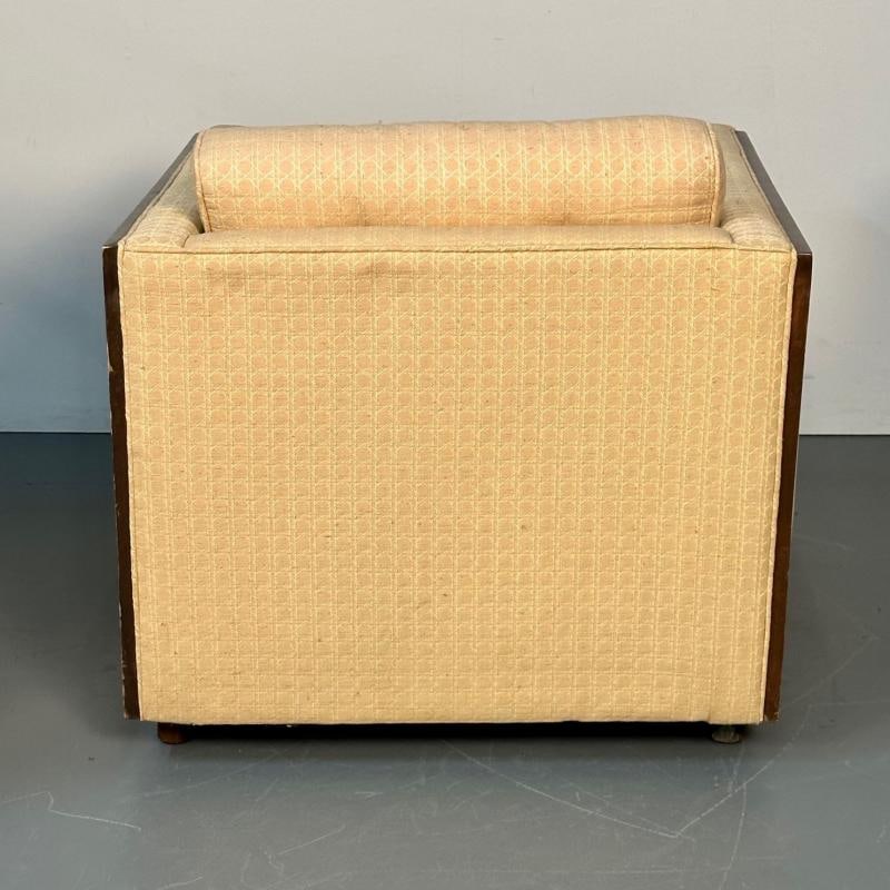 Pair Mid-Century Modern Lounge / Club Chairs, George Nelson Style, Box-Form - 8