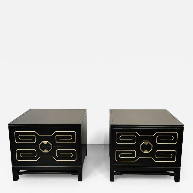 Pair of Mid-Century Modern Nightstands / Dressers, Greek Key, Mastercraft Style (1 of 9)